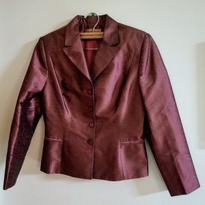 Bergamo by EBI Size 8, Skirt Suit - Cranberry Red